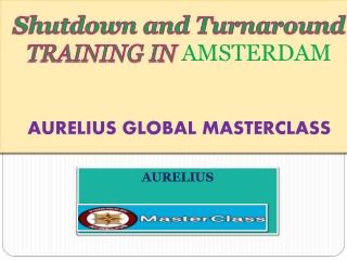 Shutdown and Turnaround Training IN Amsterdam