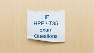 HPE2-T35 Exam Dumps