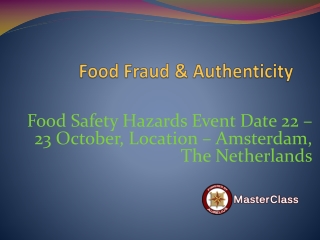Food Fraud & Authenticity in europe