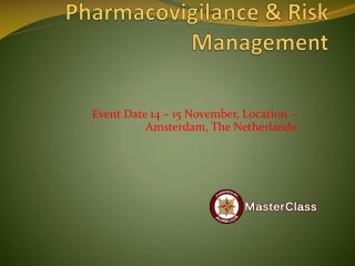 Pharmacovigilance Masterclass in amsterdam