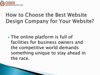 Choose the Best Website Design Company for Your Website