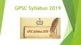 GPSC Syllabus 2019, Collect Gujarat PSC AE, HO & Other Exam Scheme