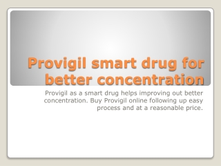 Provil smart drug for better concentration