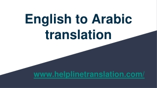 English to Arabic translation