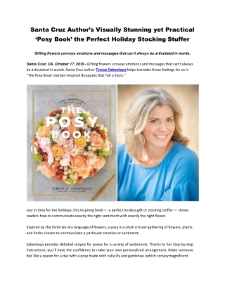 Santa Cruz Author’s Visually Stunning yet Practical ‘Posy Book’ the Perfect Holiday Stocking Stuffer