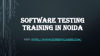 Software testing training in Noida