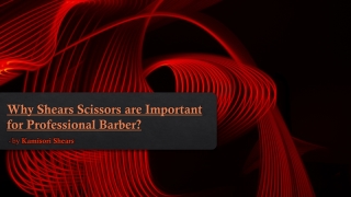 Why Shears Scissors are Important for Professional Barber?