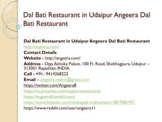Dal Bati in Restaurant Udaipur Angeera Dal Bati Restaurant