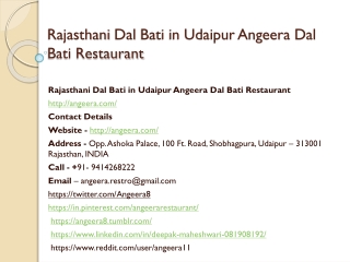 Rajasthani Dal Bati in Udaipur Angeera Dal Bati Restaurant