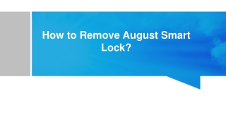 How to Remove August Smart Lock on Google Home and Samsung?