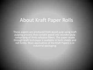 Buy Kraft Paper Rolls at Wholesale Price