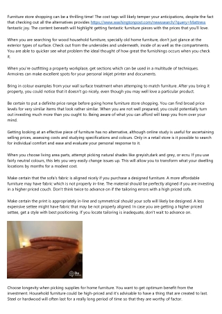 Before Getting Furnitur, have a look at Thise