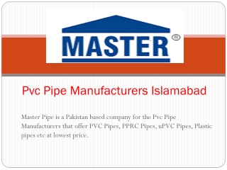 Pvc Pipe Manufacturers Islamabad