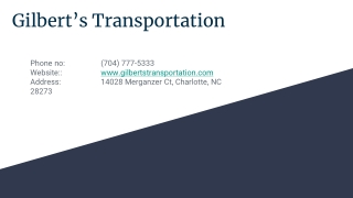 Gilbert’s Transportation - Official Presentation | Limousine Service Charlotte