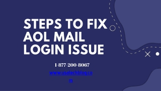 Follow These Steps To Resolve AOL Mail Login Issue