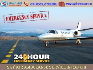 Choose Air Ambulance in Ranchi with Smart Medical Team