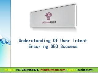 Understanding Of User Intent Ensuring SEO Success