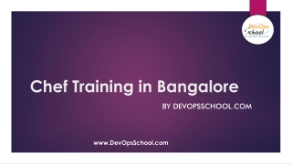 Chef Training & Certification in Bangalore by DevOpsSchool