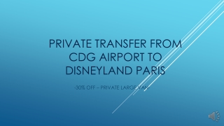 Private transfer from cdg to Disneyland service