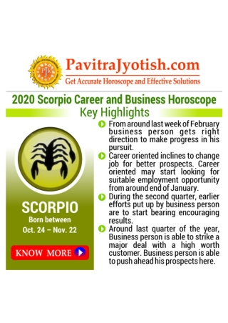 2020 Scorpio Career and Business Horoscope