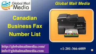 Canadian Business Fax Number List