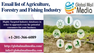 Agriculture, Forestry and Fishing Industry