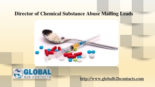 Director of Chemical Substance Abuse Mailing Leads