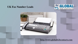 UK Fax Number Leads