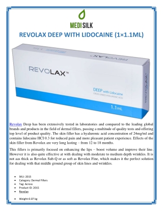 Revolax Deep with Lidocaine
