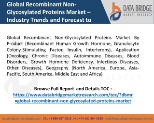 Global Recombinant Non-Glycosylated Proteins Market – Industry Trends and Forecast to 2026