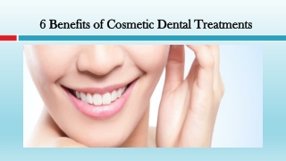 Benefits of Cosmetic Dental Treatments