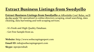 Extract Business Listings from Swedyello