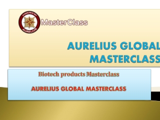 Biotech products Masterclass