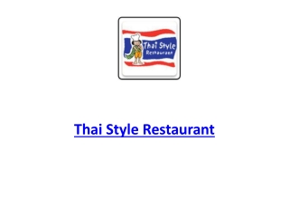 Thai Style Restaurant menu - Thai restaurant Richmond, VIC