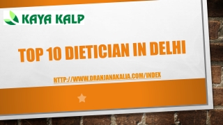 Top 10 Dietician in Delhi-Dr Anjana Kalia