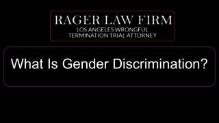 What Is Gender Discrimination?