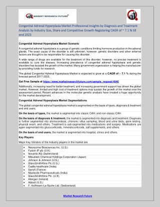 Congenital Adrenal Hyperplasia Market 2019