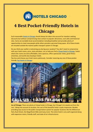 4 Best Pocket-Friendly Hotels in Chicago