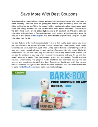 Save More With Best Coupons