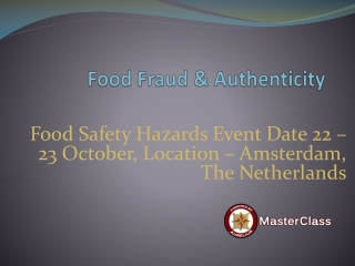 Food Fraud & Authenticity in europe