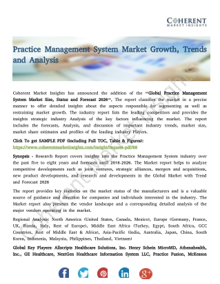 Practice Management System Market Growth, Trends and Analysis
