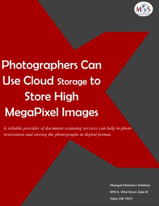 Photographers Can Use Cloud Storage to Store High MegaPixel Images