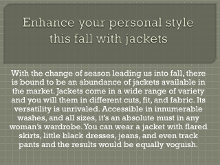 Dressy jackets and shrugs