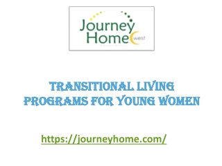 Transitional Living Program - journeyhome.com