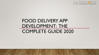 Food Delivery App Development: The Complete Guide 2019