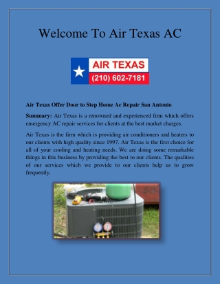 Emergency Ac Repair Service, Local Air Conditioner Repair Service - airtxac.com