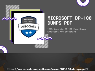 Microsoft DP-100 Dumps Pdf - Let Your Future Be Bright