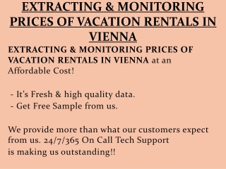 EXTRACTING & MONITORING PRICES OF VACATION RENTALS IN VIENNA