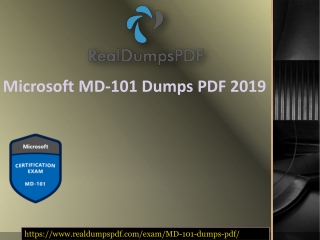 Microsoft MD-101 Dumps Pdf - Success Of The Career 2019