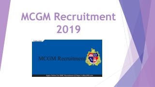 MCGM Recruitment 2019 - 341Junior Engineer Jobs, Apply At mcgm.gov.in